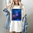 Book Library Bookshelf Armchair Window Pattern Print Women's Comfort Colors T-Shirt Ivory