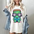 Book Lover Frankenstein's Monster With Reading Glasses Women's Comfort Colors T-Shirt Ivory