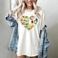 Book Lover Librarian Books Heart Valentine Women's Comfort Colors T-Shirt Ivory
