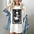 Book Lover The Reader Tarot Card Skeleton Reading Women's Comfort Colors T-Shirt Ivory