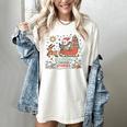 Book Lovers Winter Sleighing Through Stories Tee Premium Tri-Blend Women's Comfort Colors T-Shirt Ivory