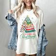 All Booked For Christmas Book Xmas Tree Lights Reading Girly Women's Comfort Colors T-Shirt Ivory