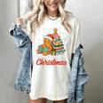 All Booked For Christmas Gingerbread Christmas Tree Book Kid Women's Comfort Colors T-Shirt Ivory
