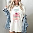 Bookish Babes Club Cute Pink Book Stack With Bow Women's Comfort Colors T-Shirt Ivory Bookish Babes Club Cute Pink Book Stack With Bow Women's Comfort Colors T-Shirt Ivory