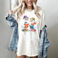 Bookish Goose Cute Geese With Hats Reading Books Women's Comfort Colors T-Shirt Ivory Bookish Goose Cute Geese With Hats Reading Books Women's Comfort Colors T-Shirt Ivory