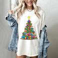 Bookmas Christmas Book Tree Book Lover English Teacher Women's Comfort Colors T-Shirt Ivory