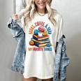 Books Coffee & Yarn Lover My Favorite Things Women's Comfort Colors T-Shirt Ivory