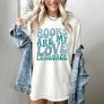 Books Are My Love Language Retro Book Quote Women's Comfort Colors T-Shirt Ivory Books Are My Love Language Retro Book Quote Women's Comfort Colors T-Shirt Ivory
