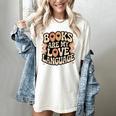 Books Are My Love Language Retro Groovy 70s Book Lover Women's Comfort Colors T-Shirt Ivory