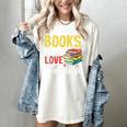 Books Are My Love Language Stack Women's Comfort Colors T-Shirt Ivory