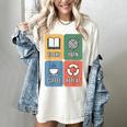 Books Yarn Coffee Repeat Crocheting Women's Comfort Colors T-Shirt Ivory Books Yarn Coffee Repeat Crocheting Women's Comfort Colors T-Shirt Ivory