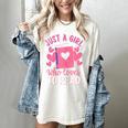 Bookworm Just A Girl Who Loves To Read Women's Comfort Colors T-Shirt Ivory