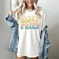 Born To Read Books Forced To Read Emails Reading Books Dad Women's Comfort Colors T-Shirt Ivory