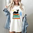 Cat And Books Retro Midcentury Mid Century Aesthetic Women's Comfort Colors T-Shirt Ivory Cat And Books Retro Midcentury Mid Century Aesthetic Women's Comfort Colors T-Shirt Ivory