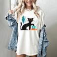 Cat Midcentury With Book And Coffee Atomic Age Mid Century Women's Comfort Colors T-Shirt Ivory Cat Midcentury With Book And Coffee Atomic Age Mid Century Women's Comfort Colors T-Shirt Ivory