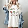 Cat Reading Book Funny Christmas Cat Book Lover Librarian Men Women Kids Women's Comfort Colors T-Shirt Ivory