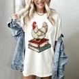Chicken Books Back To School First Day Of School Boys Girls Women's Comfort Colors T-Shirt Ivory
