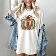 Christmas Book Pumpkin Reading Holiday Lovers Teacher Women's Comfort Colors T-Shirt Ivory