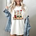 Christmas Three Llamas Reading Reading Books Llama Lover Women's Comfort Colors T-Shirt Ivory Christmas Three Llamas Reading Reading Books Llama Lover Women's Comfort Colors T-Shirt Ivory