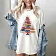Christmas Tree Book Bookworm Women's Comfort Colors T-Shirt Ivory Christmas Tree Book Bookworm Women's Comfort Colors T-Shirt Ivory