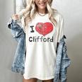 Clifford The Big Red Dog I Heart Clifford Childrens Books Women's Comfort Colors T-Shirt Ivory Clifford The Big Red Dog I Heart Clifford Childrens Books Women's Comfort Colors T-Shirt Ivory
