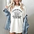 I Closed My Book To Be Here Book Lover Floral Reading Woman Women's Comfort Colors T-Shirt Ivory
