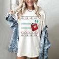I Closed My Book To Be Here Ugly Christmas Sweater Women's Comfort Colors T-Shirt Ivory I Closed My Book To Be Here Ugly Christmas Sweater Women's Comfort Colors T-Shirt Ivory