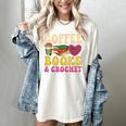 Crochet Coffee Reading Books Crocheter Crocheting Women's Comfort Colors T-Shirt Ivory Crochet Coffee Reading Books Crocheter Crocheting Women's Comfort Colors T-Shirt Ivory