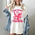 Cupid's Favorite Teacher Valentines Day Heart Book Lover Women's Comfort Colors T-Shirt Ivory