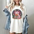 Cute Axolotl Reading Books Cozy Night Aesthetic Women's Comfort Colors T-Shirt Ivory
