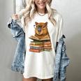 Cute Capybara Reading Books Animal Capybara Bookworms Women's Comfort Colors T-Shirt Ivory
