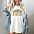 Cute Cat Sleeping On Books Women's Comfort Colors T-Shirt Ivory Cute Cat Sleeping On Books Women's Comfort Colors T-Shirt Ivory