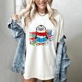 Cute Christmas A Penguin Reading Book Snowflake Hot Teacher Women's Comfort Colors T-Shirt Ivory Cute Christmas A Penguin Reading Book Snowflake Hot Teacher Women's Comfort Colors T-Shirt Ivory