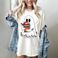 Cute Ghost Holding Books Bookish Christmas Women's Comfort Colors T-Shirt Ivory