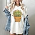 Cute Golden Barrel Cactus Introvert Distressed Women's Comfort Colors T-Shirt Ivory