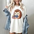 Cute Hedgehog Book Lover Readers Animal Reading Women's Comfort Colors T-Shirt Ivory Cute Hedgehog Book Lover Readers Animal Reading Women's Comfort Colors T-Shirt Ivory