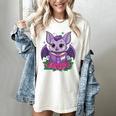 Cute Pastel Goth Bat Reading Book Women's Comfort Colors T-Shirt Ivory Cute Pastel Goth Bat Reading Book Women's Comfort Colors T-Shirt Ivory
