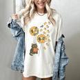 Cute Reading Cat With Kitten Dandelion Flowers Book Lover Women's Comfort Colors T-Shirt Ivory Cute Reading Cat With Kitten Dandelion Flowers Book Lover Women's Comfort Colors T-Shirt Ivory
