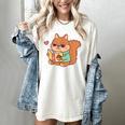 Cute Squirrel Reading A Book Lovers Anime Kawaii Women Kids Women's Comfort Colors T-Shirt Ivory
