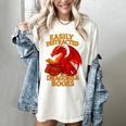 Easily Distracted By Dragons And Books Reading Women's Comfort Colors T-Shirt Ivory