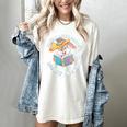 Easily Distracted By Rabbits And Books Reading Women's Comfort Colors T-Shirt Ivory