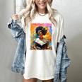 Educated Afro Girl Reading Book Lover History Month Women's Comfort Colors T-Shirt Ivory Educated Afro Girl Reading Book Lover History Month Women's Comfort Colors T-Shirt Ivory