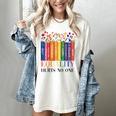 Equality Hurts No One LGBTQ Pride Books And Flowers Women's Comfort Colors T-Shirt Ivory
