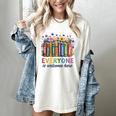 Everyone Is Welcome Here Floral Book LGBT Pride Equality Women's Comfort Colors T-Shirt Ivory