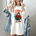 F-Caw-F Rooster F Awk F Chicken Coffee Romance Books Lover Women's Comfort Colors T-Shirt Ivory