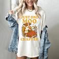 Floral Cow Reading Pun Just One More Chapter Cozy Book Lover Women's Comfort Colors T-Shirt Ivory