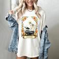 Floral Tarot Card The Reader Skeleton Reading Book Women's Comfort Colors T-Shirt Ivory