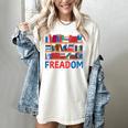 Freadom To Read Book Lover Reading Freedom Women's Comfort Colors T-Shirt Ivory
