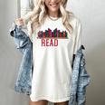 Freadom Shelf Read Reading Book Librarian Men Women Kids Women's Comfort Colors T-Shirt Ivory