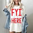 Fyi Introvert Here Raglan Baseball Tee Women's Comfort Colors T-Shirt Ivory
